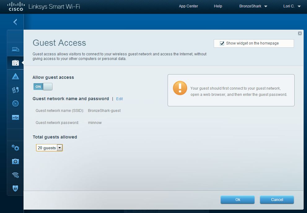 Linksys SMART Wi-Fi Guest Access